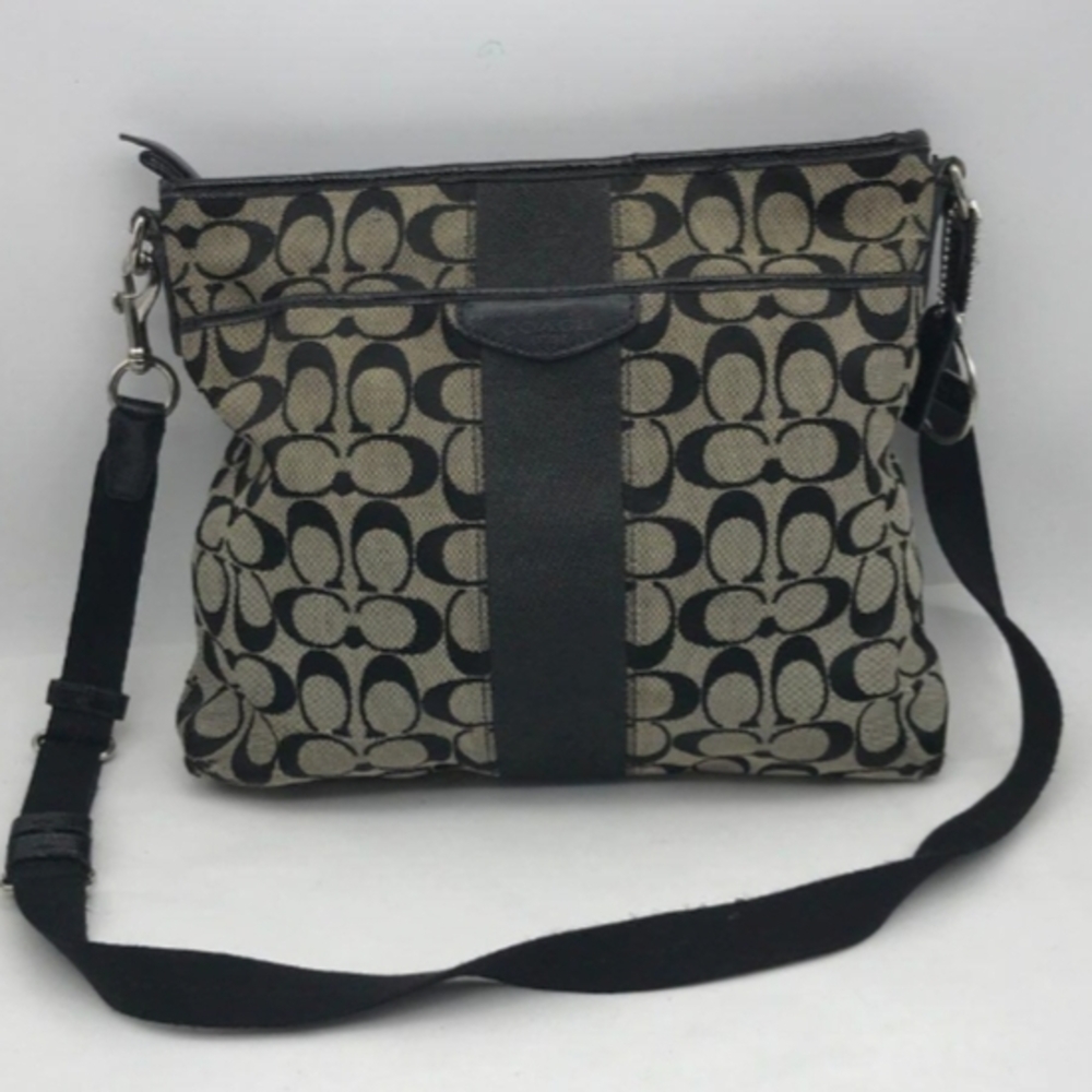 Coach Black and Tan Crossbody Bag